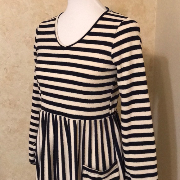 [Orange Creek] Navy Striped Terry Dress - Picture 3 of 5